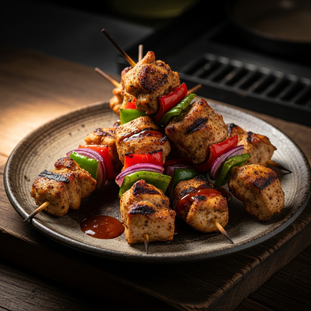 Carnival Jerk Chicken Skewers