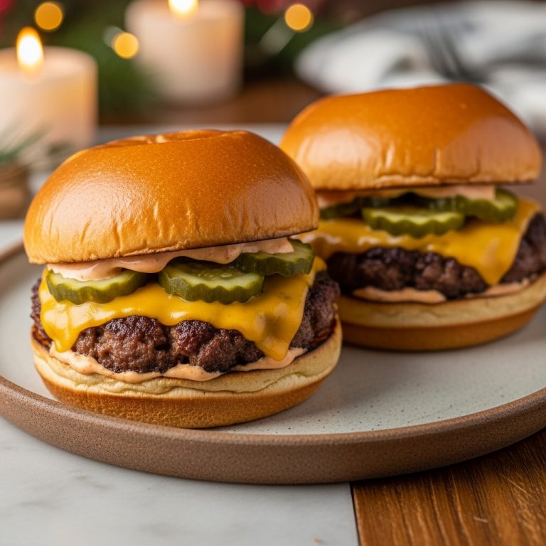 Carnival Smashburgers with Cheddar and Pickles