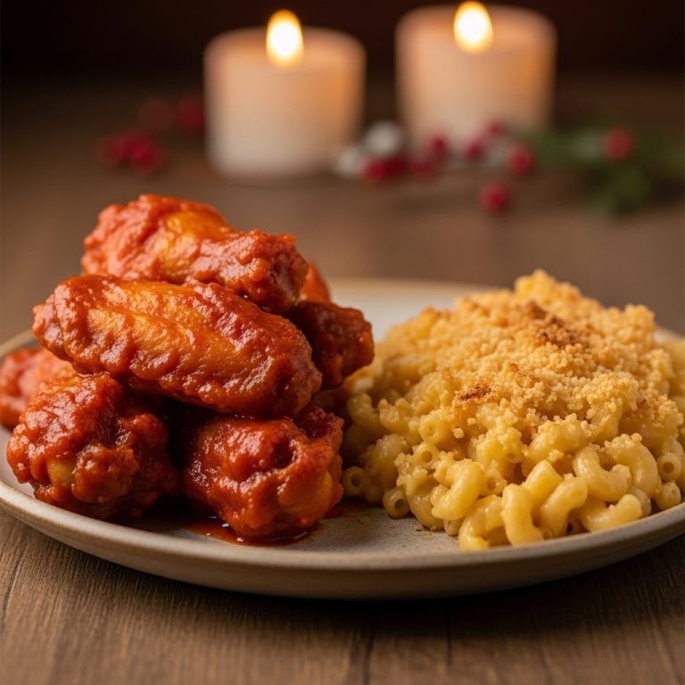 Carolina Reaper Chicken Wings & Smoky Mac N’ Cheese