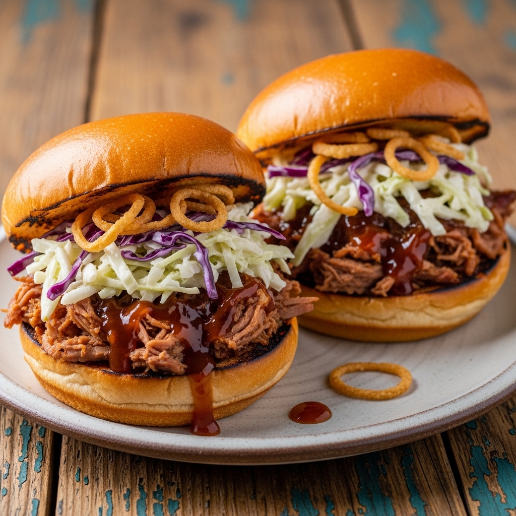 Carolina-Style BBQ Smokehouse Pulled Pork Sandwiches