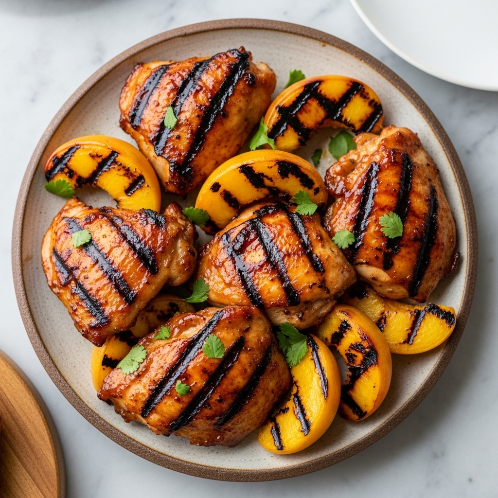“Celebration Grilled Peach BBQ Chicken”