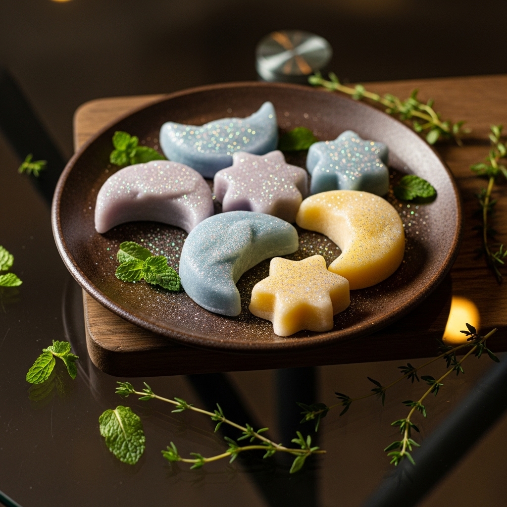 Celestial Moonlight Mochi Cakes