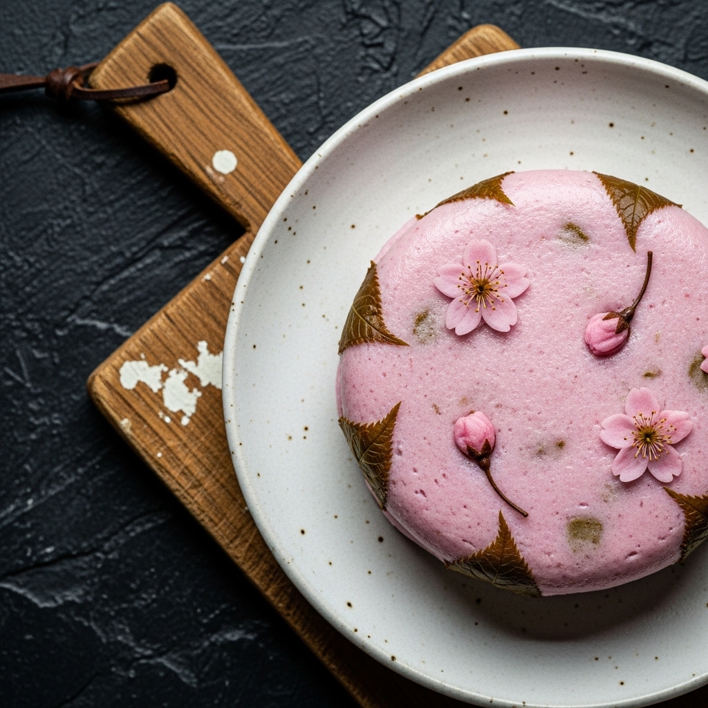 Cherry Blossom Mochi Cake