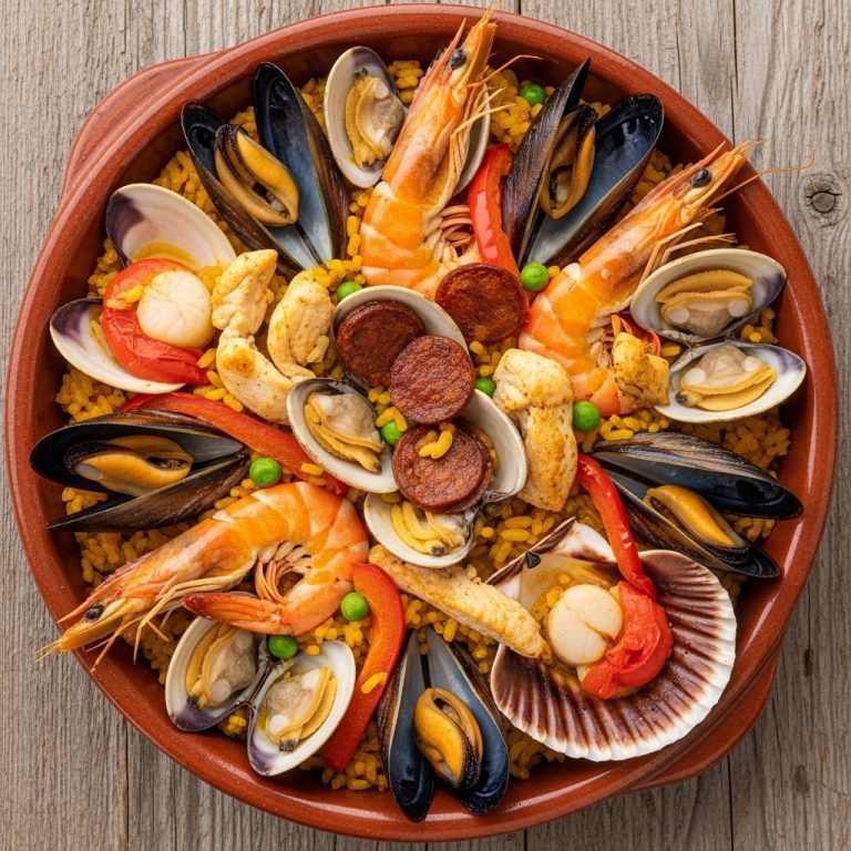 Chilean Seafood Paella: A Fresh and Flavorful Lunch Dish for Food Lovers