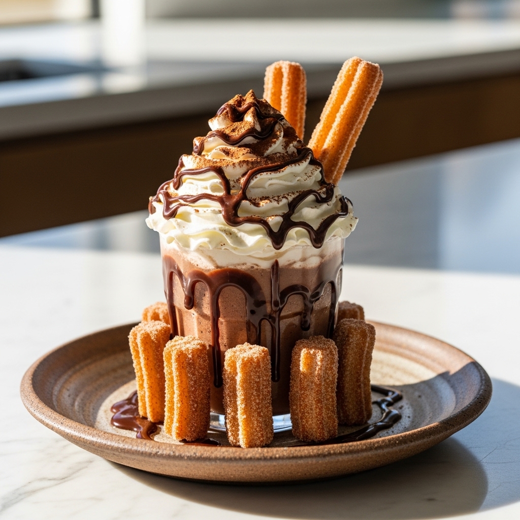 Choco-Churro Frozen Hot Chocolate