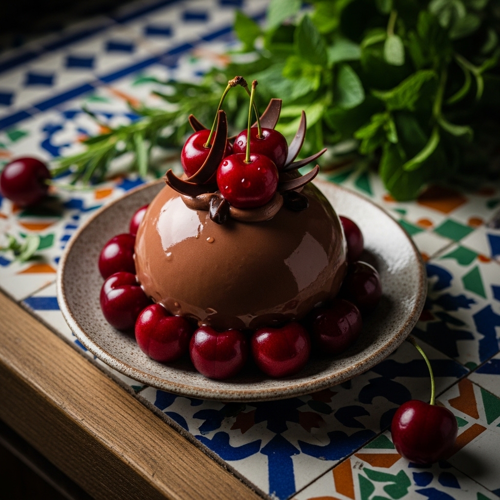 Chocolate Cherry Bliss Bombe