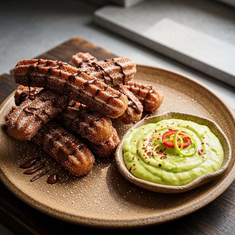 Enchanting Vegan Churros with Dark Chocolate Dipping Sauce