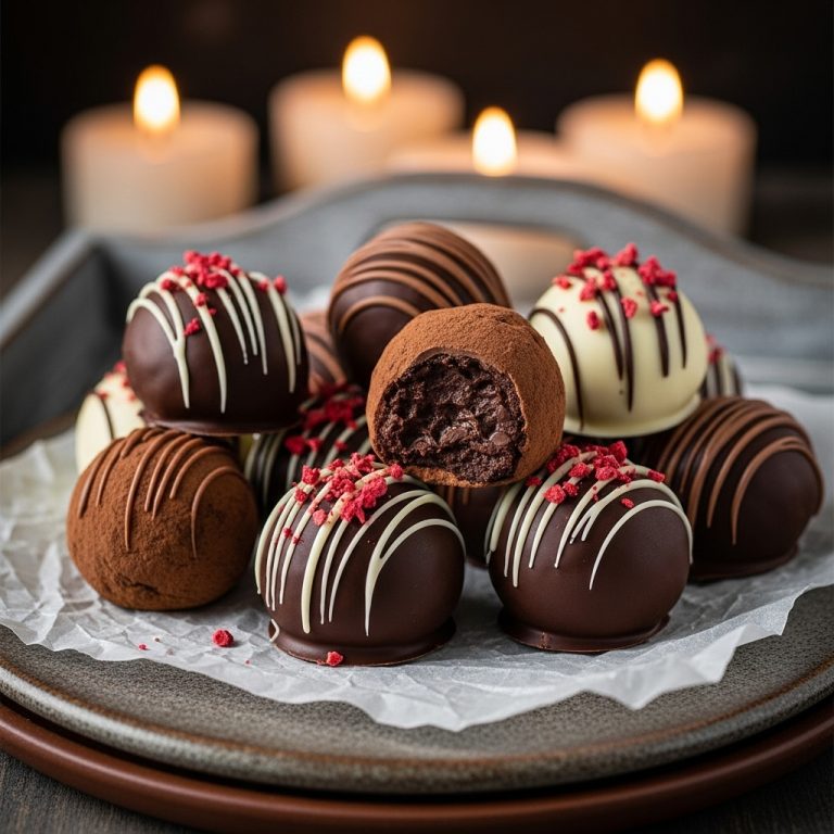 Chocolate-Dipped Strawberry Mocha Truffles