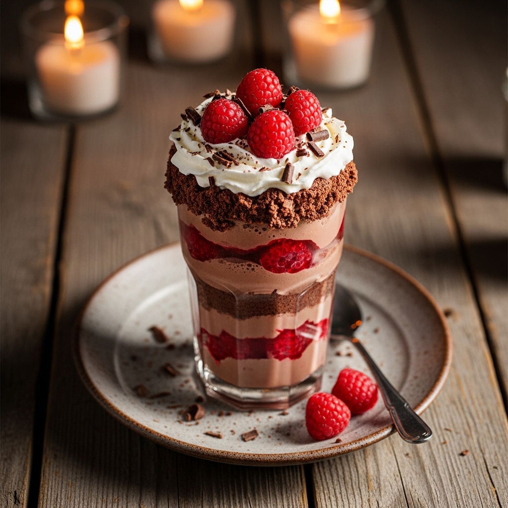 Chocolate Raspberry Layer Cake Milkshake