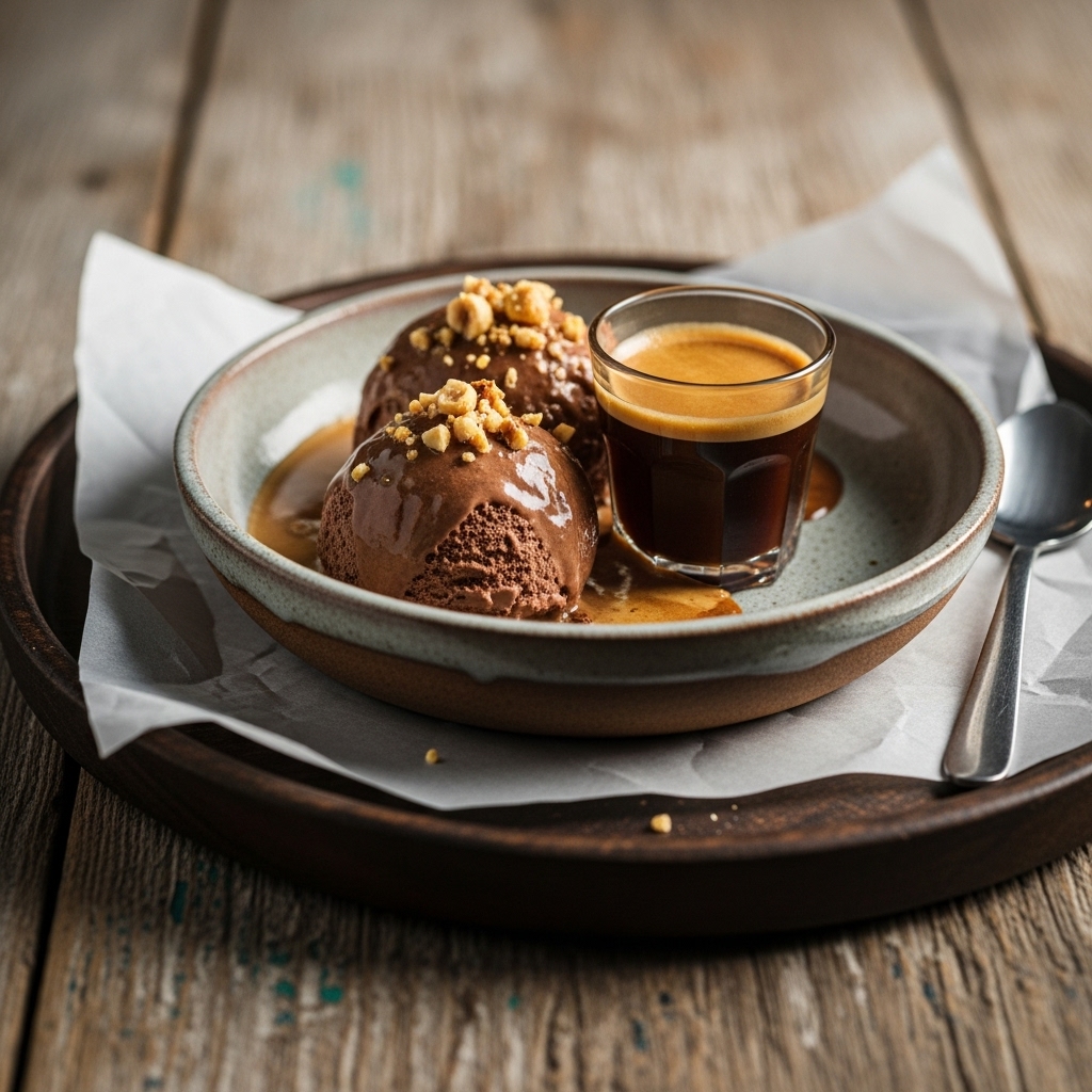 Cinematic Chocolate Hazelnut Affogato
