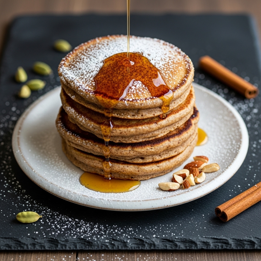 Cinnamon Cardamom Spiced Almond Flour Pancakes Recipe