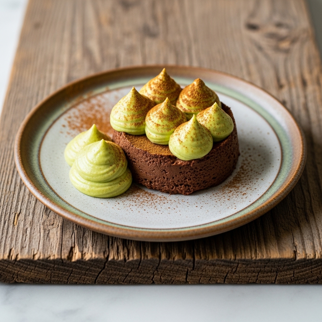 Cinnamon Chocolate Tofu Mousse with Avocado-Lime Whip