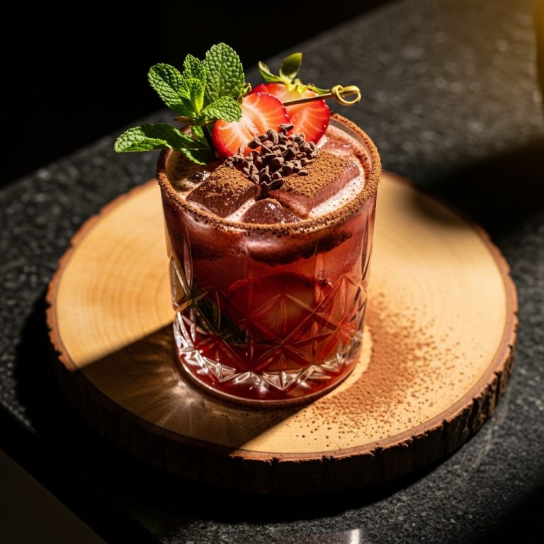 Cocoa-Infused Strawberry Mojito