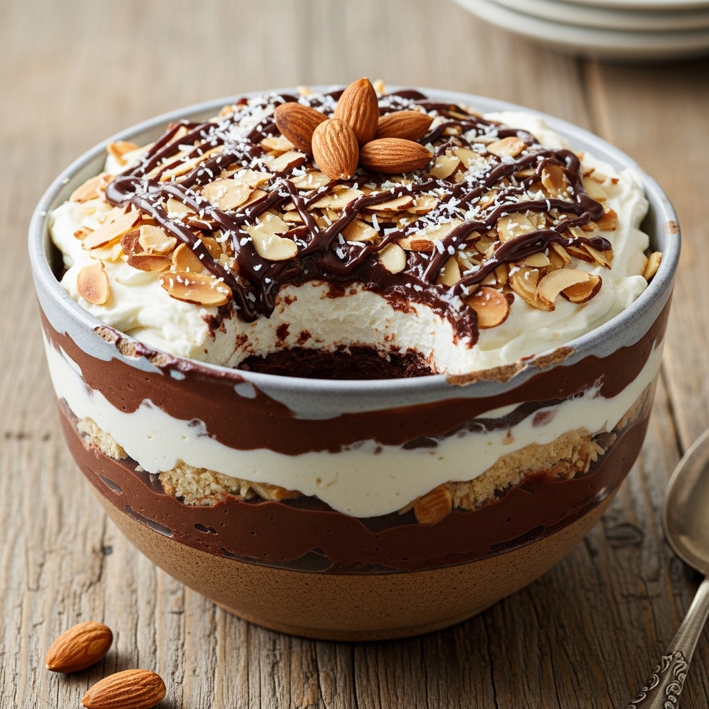 Coconut Almond Fudge Trifle