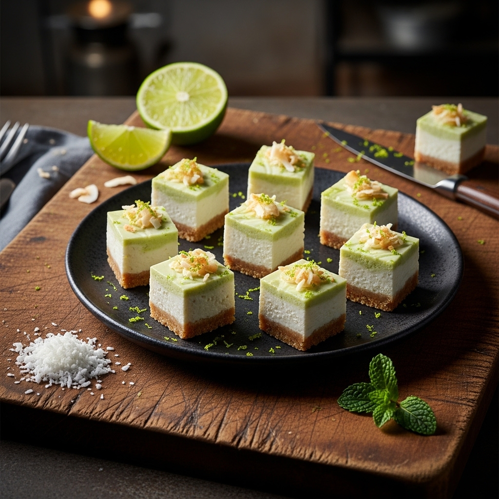 Coconut-Lime Cheesecake Bites – A Tropical Keto Delight