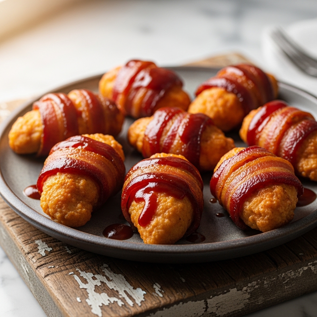 Copycat BBQ Bacon-Wrapped Chicken Tenders