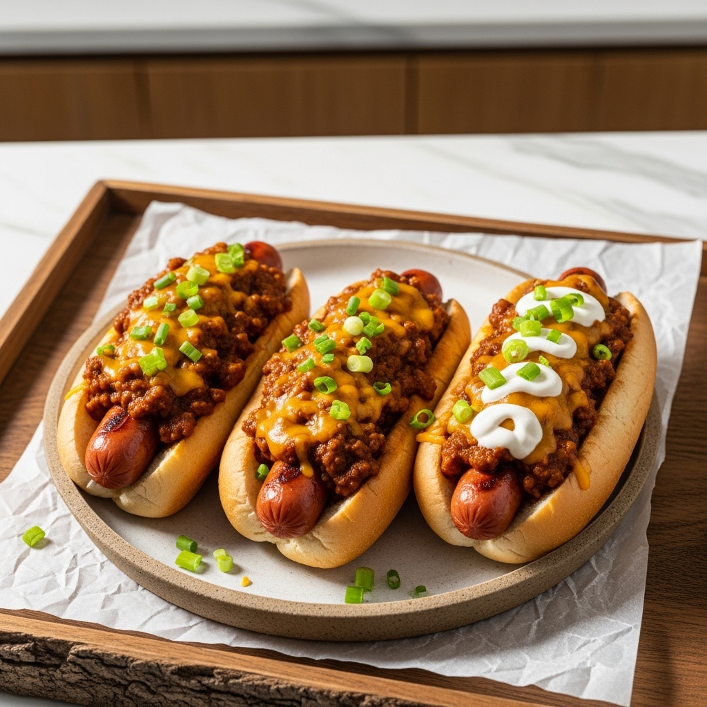 Copycat Crave-Worthy Tailgate Chili Dogs