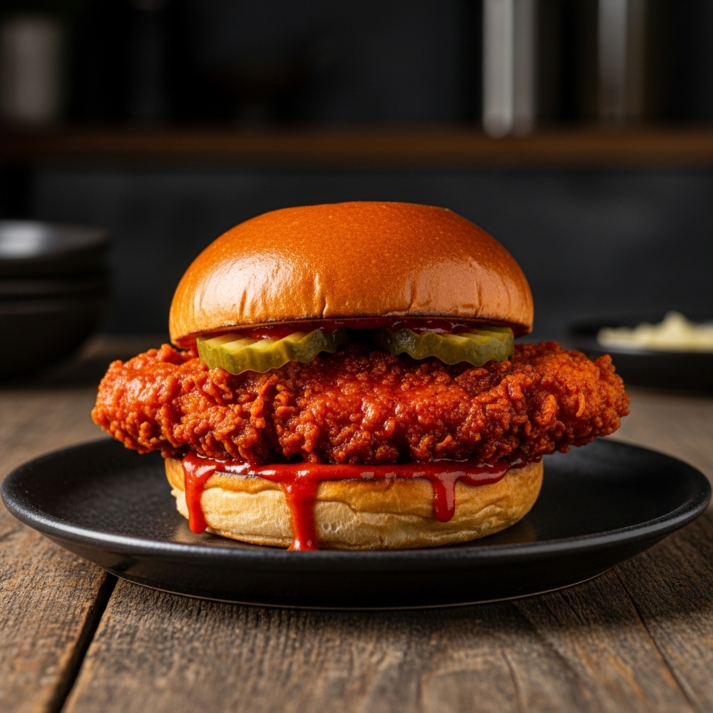 Copycat KFC Nashville Hot Chicken Sandwich