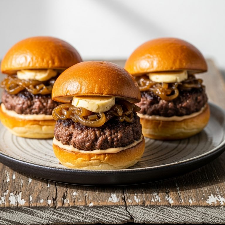 Copycat Kobe Beef Sliders with Miso Butter & Caramelized Onions