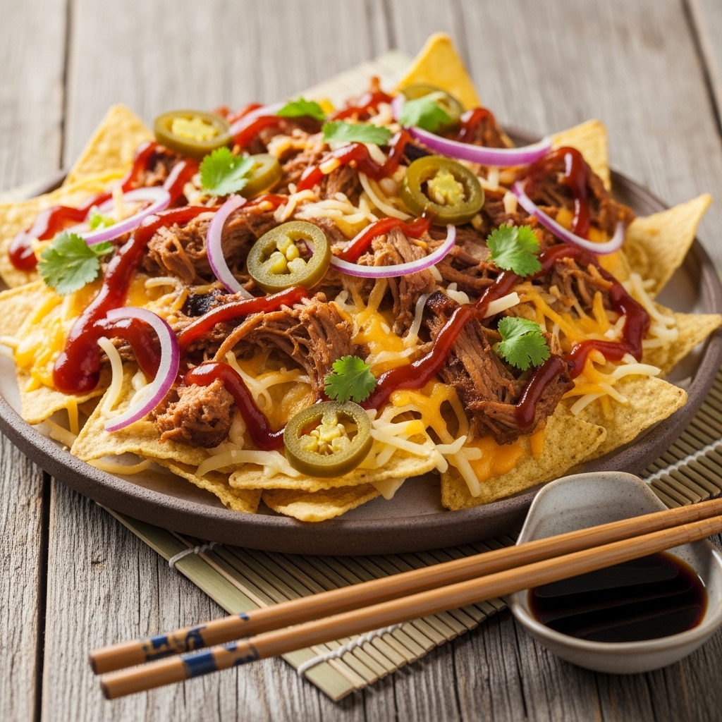 Copycat Memphis BBQ Pulled Pork Nachos