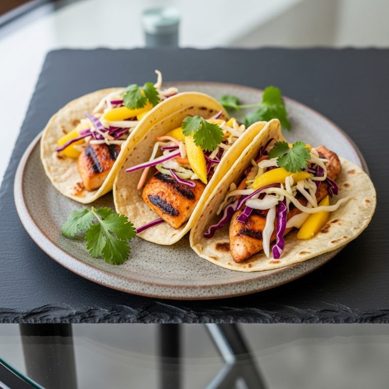 Copycat Rebel BBQ Chicken and Mango Slaw Tacos