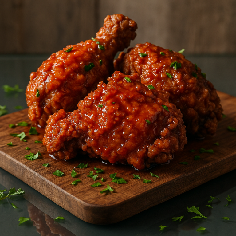 Copycat Restaurant Dinner – Crispy Smoked Fried Chicken with Honey Sriracha Glaze