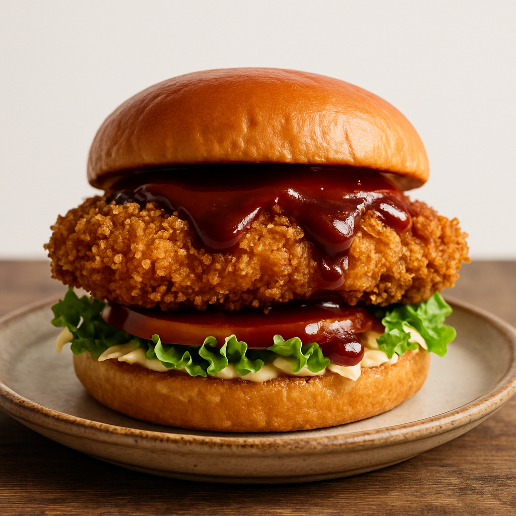 Copycat Restaurant Lunch – Crispy Panko Chicken Sandwich with Smoky BBQ Sauce