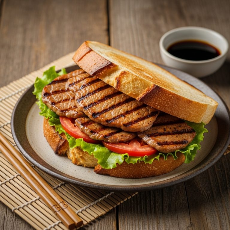 Copycat Restaurant Lunch – Grilled Caramelized Pork Sandwich