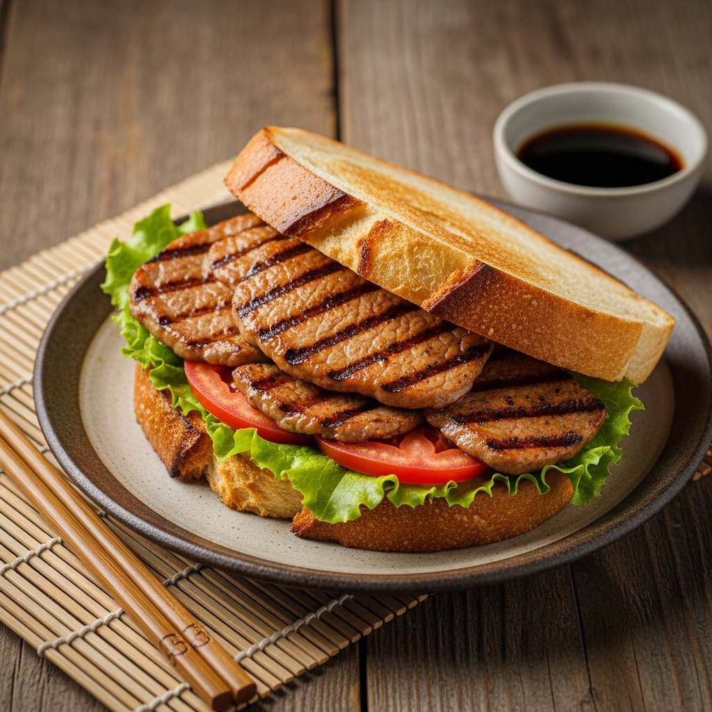 Copycat Restaurant Lunch – Grilled Caramelized Pork Sandwich