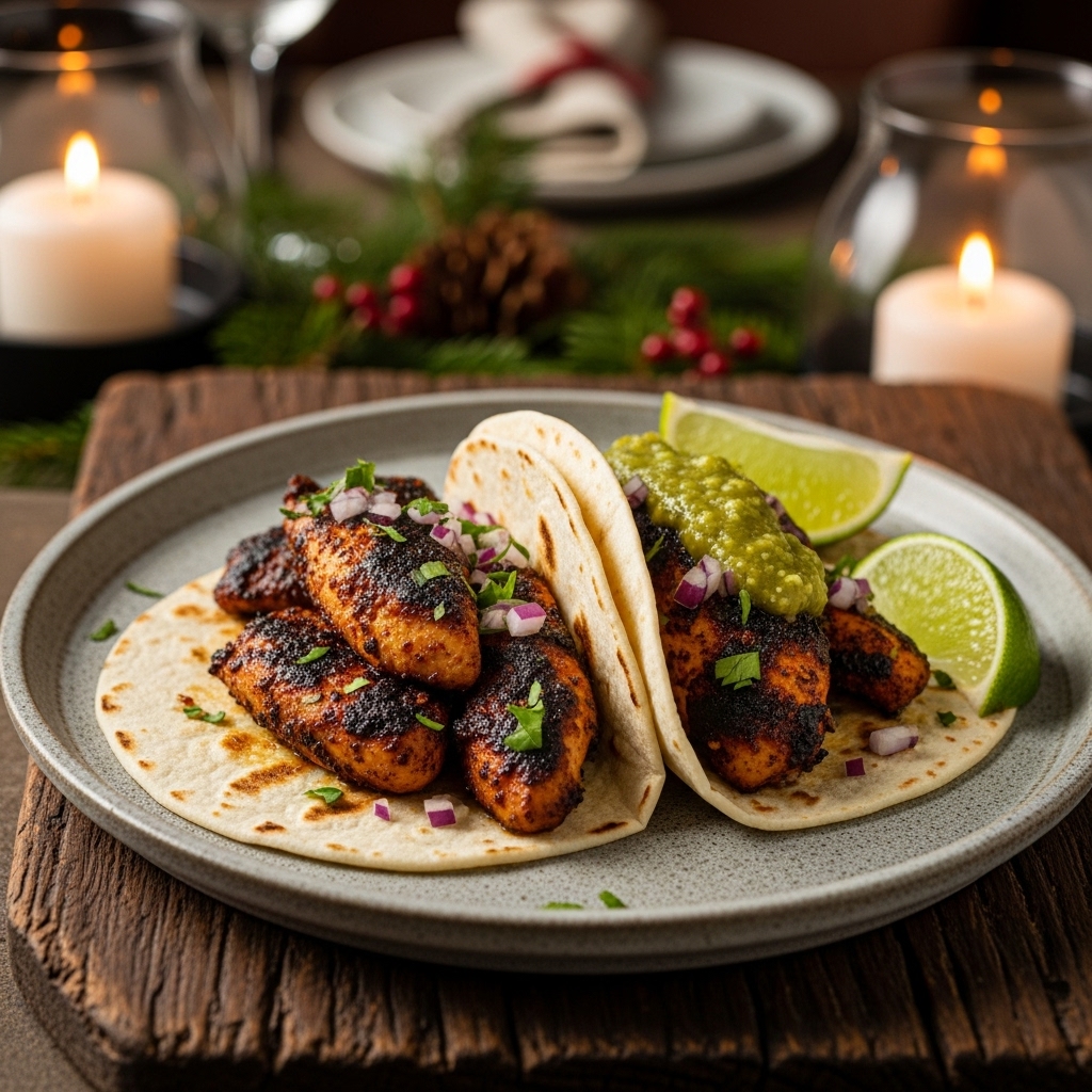 Copycat Restaurant Lunch – Smoky Spice-Rubbed Chicken Street Tacos