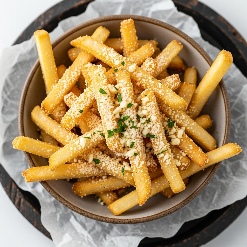Copycat Restaurant Street-Style Garlic Parmesan Fries
