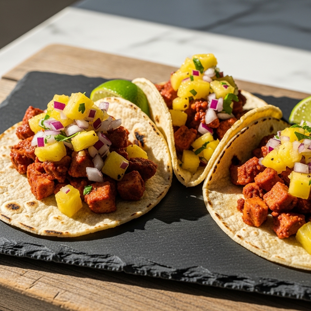 Copycat Restaurant Street Tacos with Grilled Pineapple Salsa