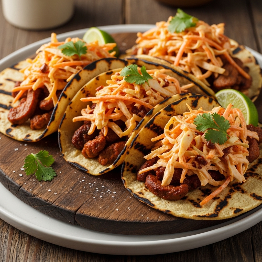 Copycat Restaurant Street Tacos with Smoky Chipotle Slaw