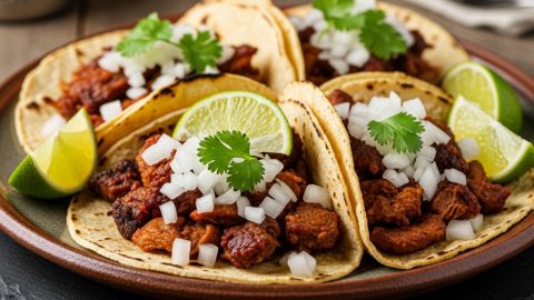 “Sizzling Carnitas Street Tacos”