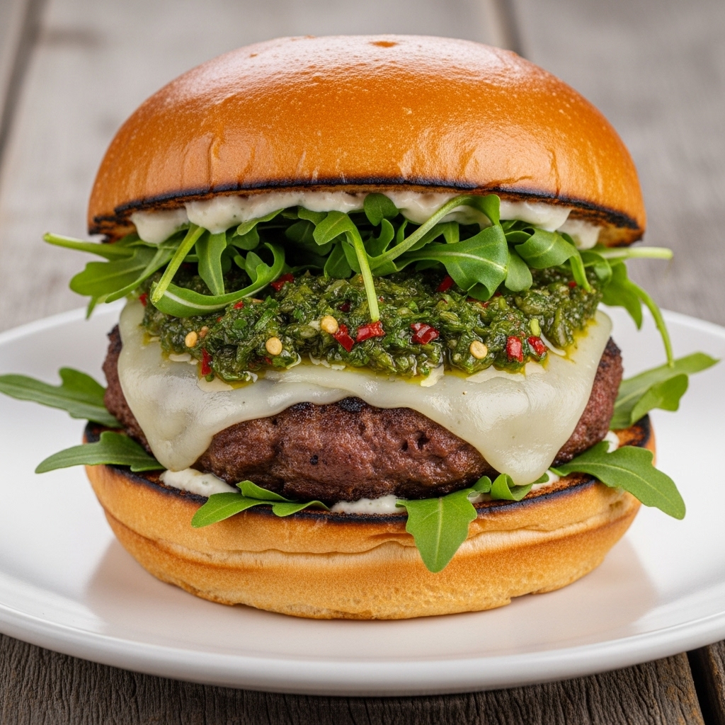 Copycat Street Food Fusion Chimichurri Burger