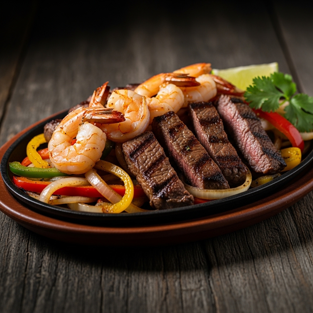 Copycat Street-Food Sizzling Surf & Turf Fajitas