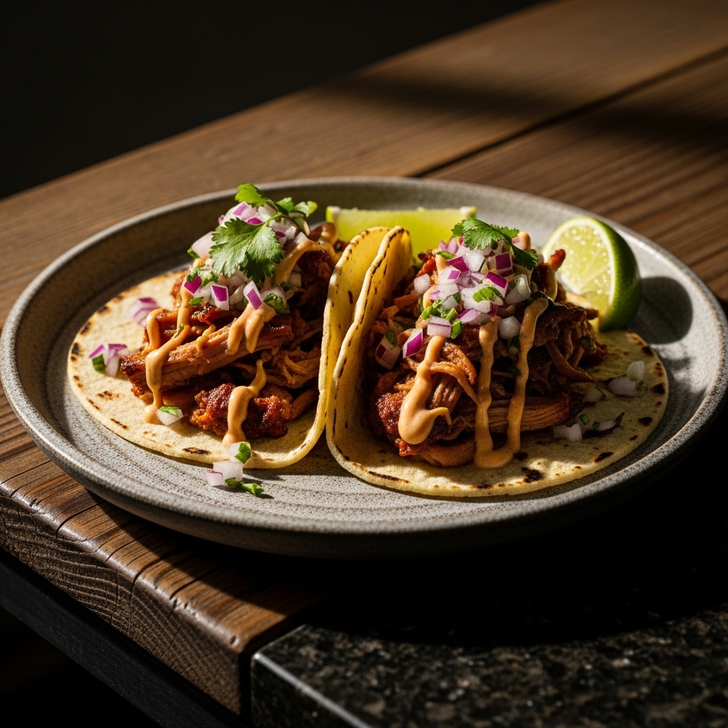 Copycat Street-Side BBQ Pork Carnitas Tacos