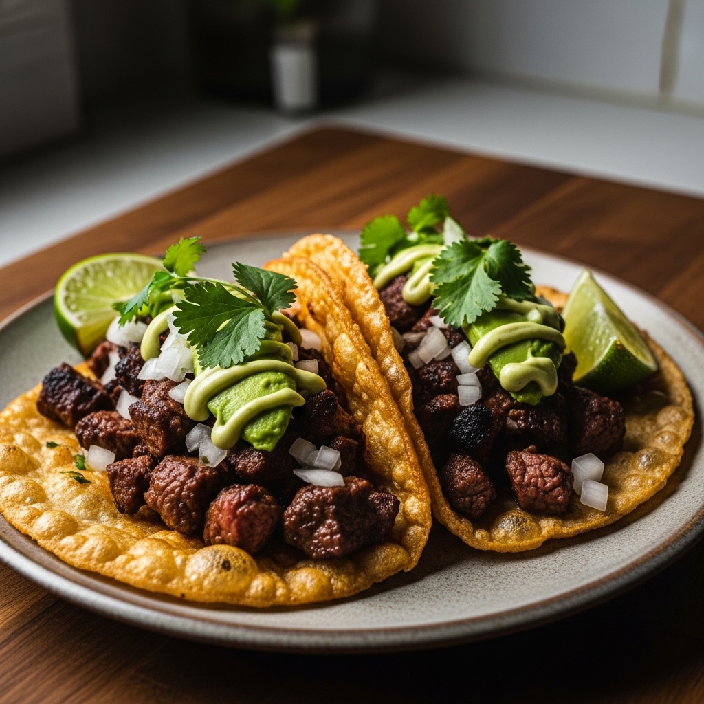 Copycat Street-Style Crispy Carne Asada Tacos