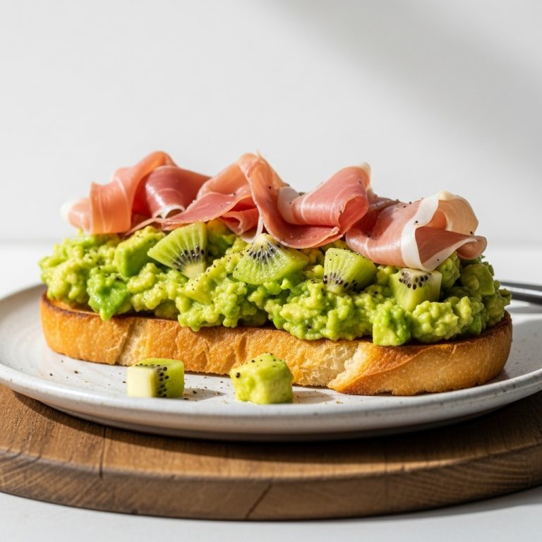 Creamy Kiwi Avocado Smash on Toasted Brioche with Prosciutto – A Mouthwatering New Zealand Brunch Recipe!