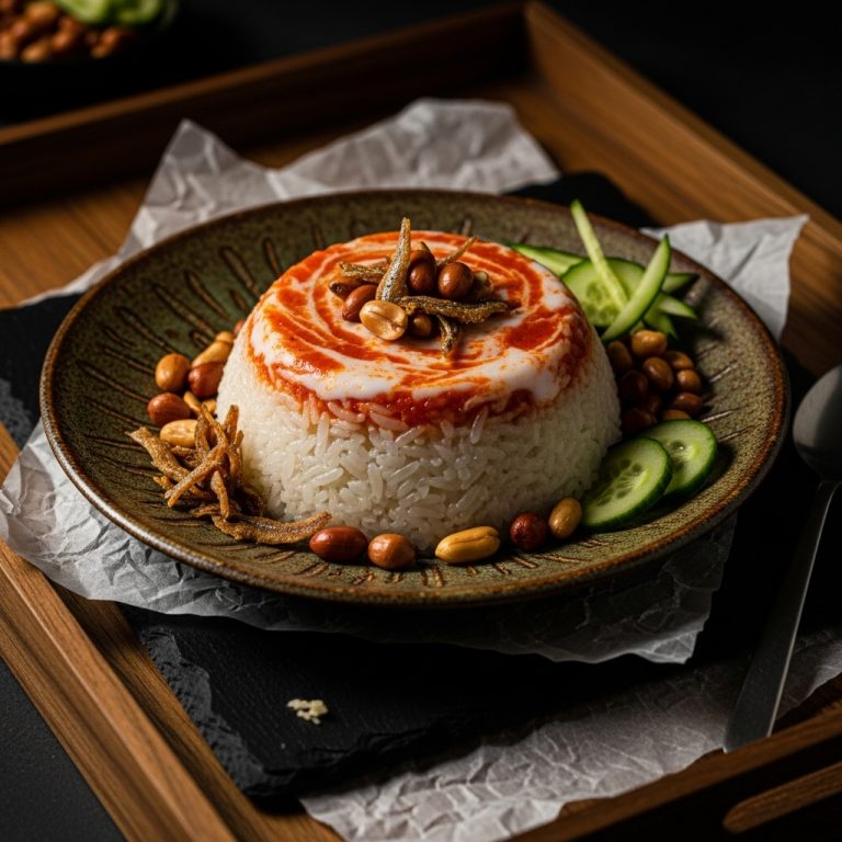 Creamy Malaysian Coconut Sticky Rice Pudding (Nasi Lemak Pudding)