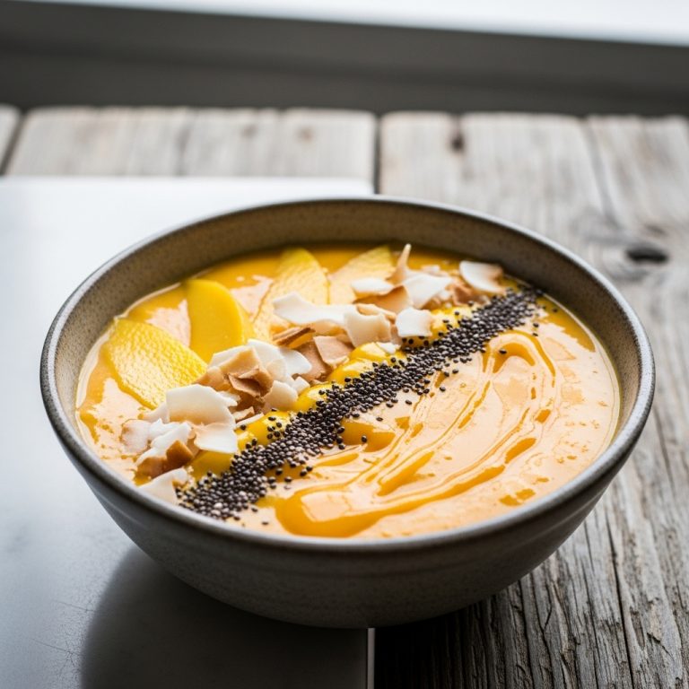 Creamy Mango Lassi Smoothie Bowl – Paleo-Friendly Delight
