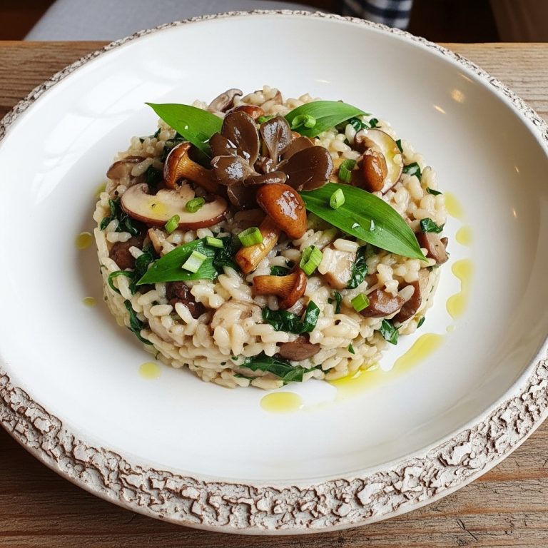 Creamy Polish Mushroom & Wild Garlic Risotto