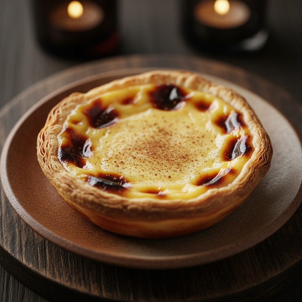 Creamy Portuguese Custard Tart (Pastel de Nata) with Cinnamon Sugar