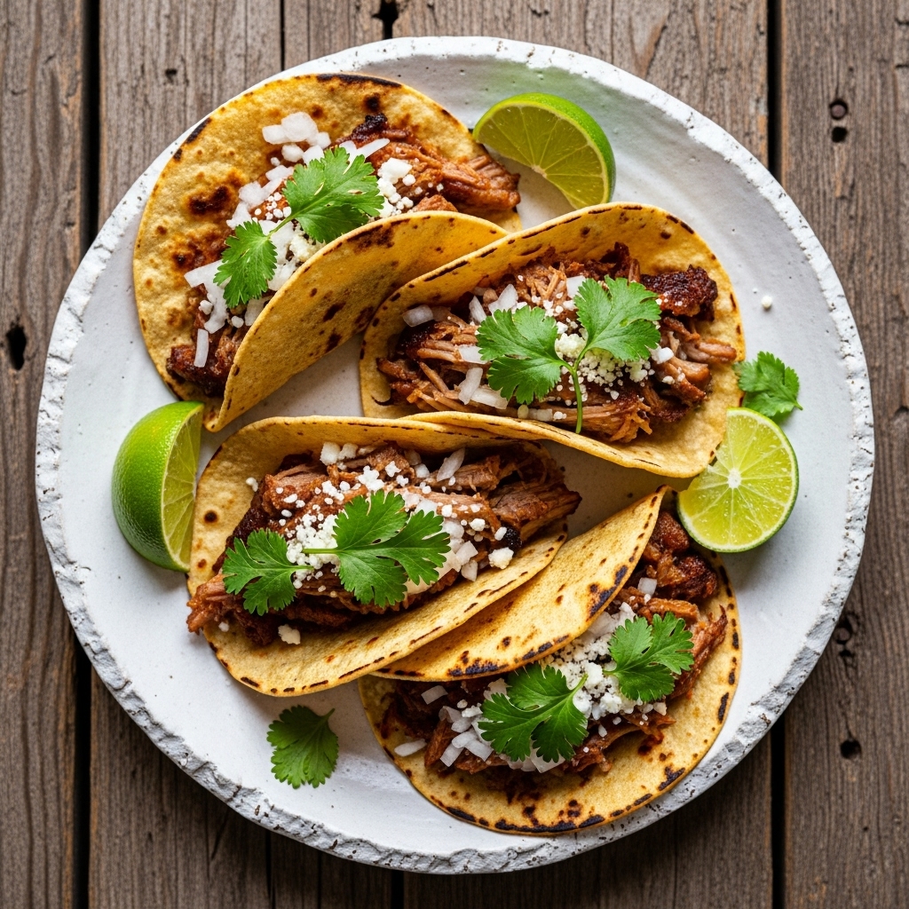 Crispy Air Fryer Carnitas Tacos