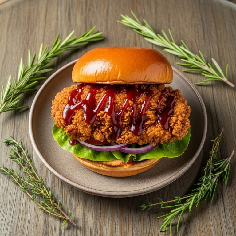 Crispy Smoky Chicken Sandwich with Secret BBQ Sauce
