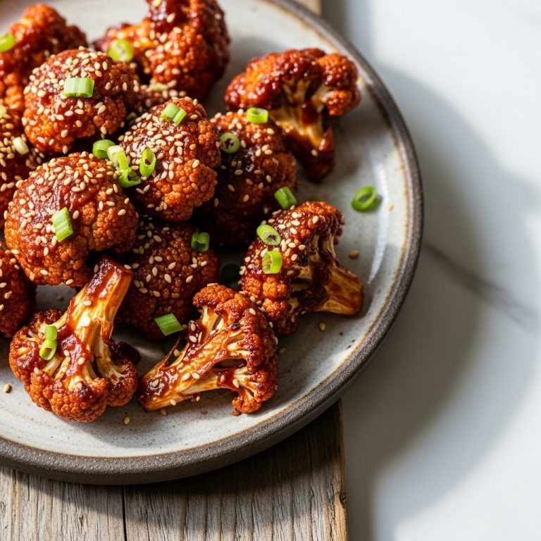 Crunchy Korean BBQ Cauliflower Bites