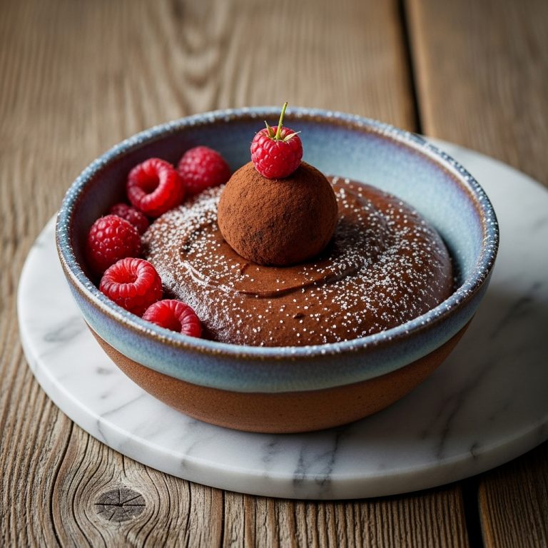 Decadent Chocolate Mousse with Raspberry Truffle
