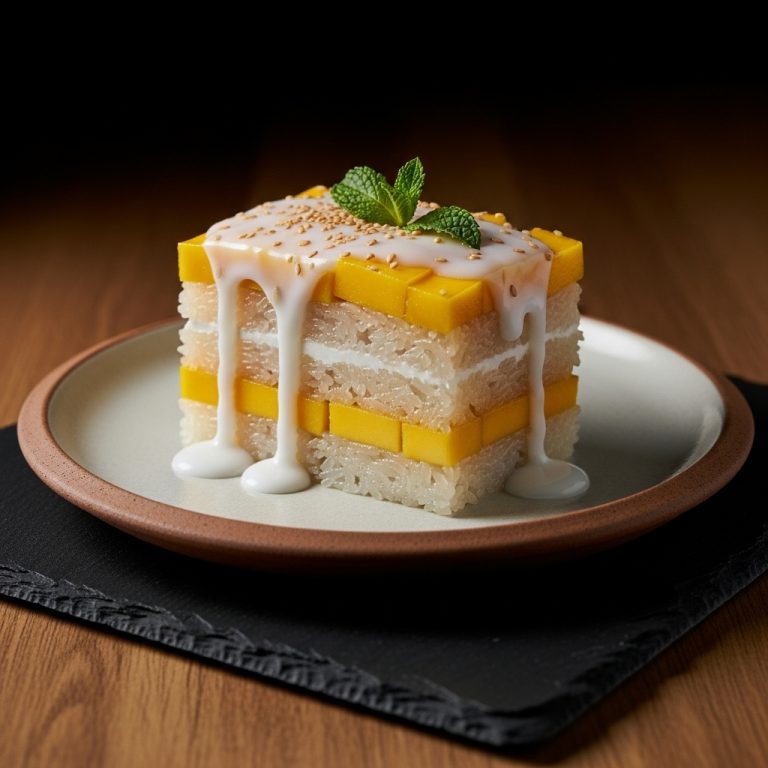 “Decadent Gluten-Free Mango Sticky Rice Cake”