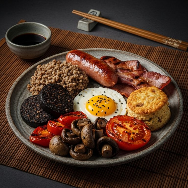 “Decadent Gluten-Free Scottish Breakfast Feast: A Cinematic Culinary Experience”