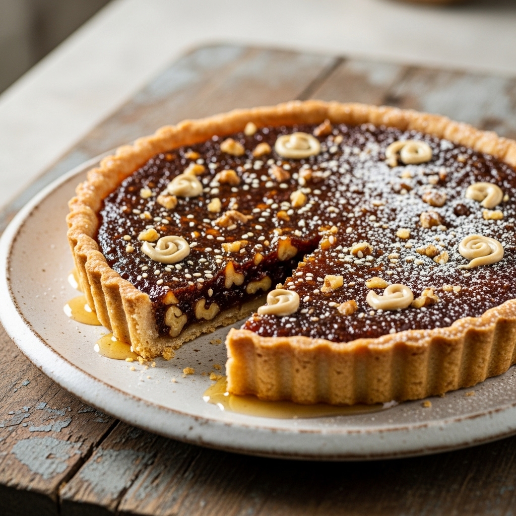 “Decadent Israeli Date Honey Tart: A Vegetarian Delight”